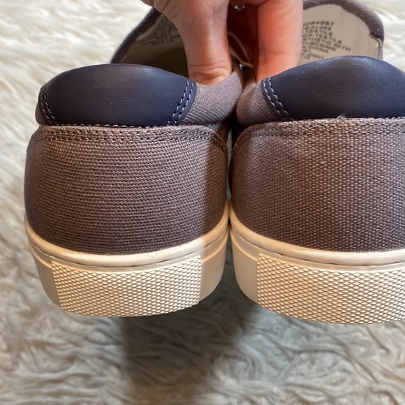 NWT J. Crew Factory Explorer Gray Canvas Slip On Boat Shoes sz 10 - Picture 6 of 10
